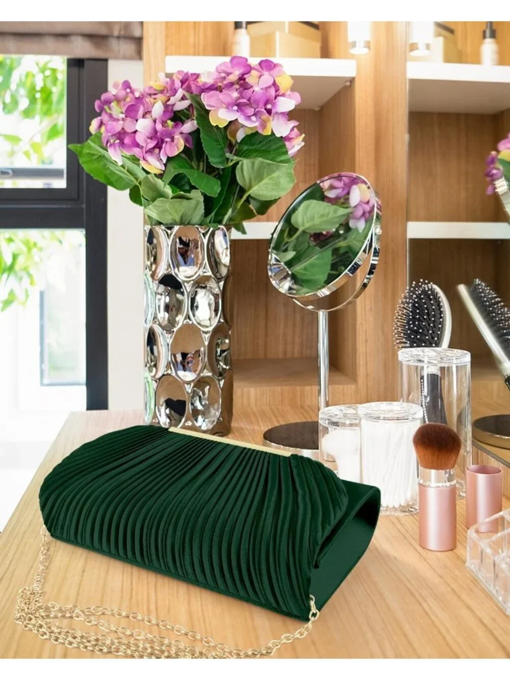 👜Women's Green Evening Handbags for Formal Wedding Party Prom Shoulder Bags